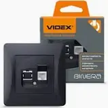 Одинарна телефонна розетка CAT3 VIDEX BINERA VF-BNSK1TF3-W, фото 5