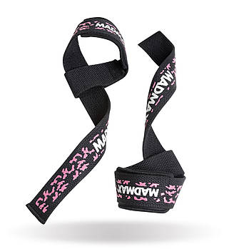 Лямки для тяги MadMax MFA-275 Camo Power Wrist Straps Camo/Pink