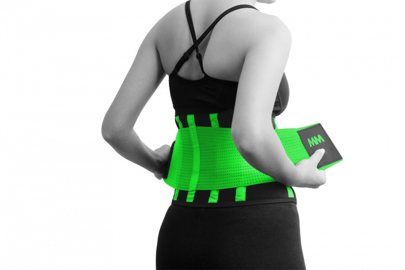 Пояс компресійний MadMax MFA-277 Slimming belt Black/neon green S, фото 1