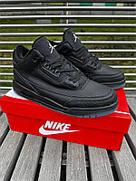Чоловічі зимові чорні кросівки Nike Air Jordan, чоловічі зимові кросівки на хутрі