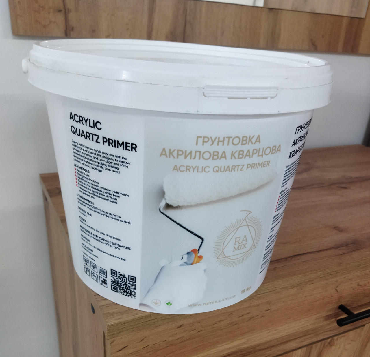 Кварцевая грунтовка 10 л. 14 кг. Acrylic primer «RAMIX» (ID#1518731965 ...