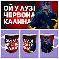 Кружка патріотична Ой у лузі червона калина...330мл.