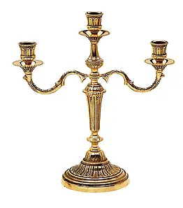 Канделябр "Людовик XV" на 3 свічки з латуні 32х35,5 см Stilars Італія 202