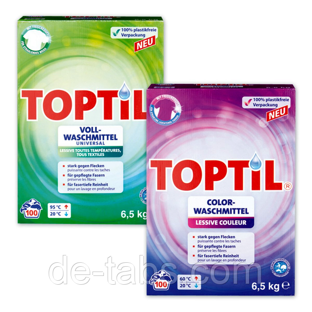 Toptil Universal Voll-washmittel пральний порошок 6,5кг | 100 прань