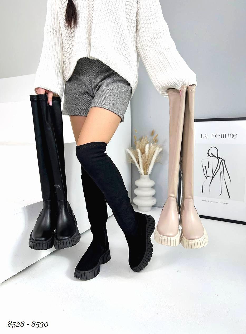 Жіночі ботфорти панчохи на платформі демісезонні та зимові, фото 1