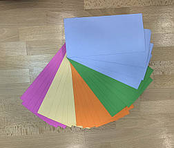 Конверт кольоровий Євро DL (220мм*110мм) МІКС, E65, 80 гр, самоклеючий, відривна стрічка, фото 2