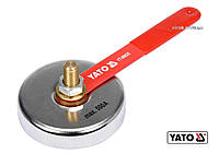 Затискач маси для зварювання магнітний YATO: Ø= 85 мм, сила тяжіння- 7 кг, для струму- 500 А [6/24]