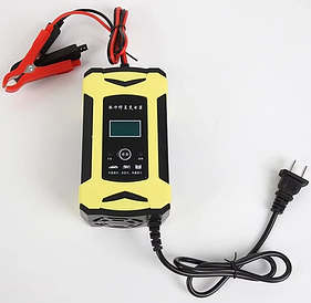 Зарядний пристрій Foxsur 12V 6A для автомобільного акумулятора (Жовтий)