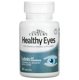 Комплекс для очей лютеїн і антиоксиданти Healthy Eyes 21st Century, 60 таблеток