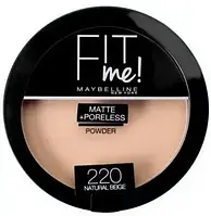 Пудра для обличчя Maybelline New York Fit Me Matte + Poreless Powder 220 — Natural Beige