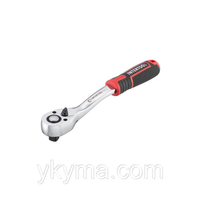 Рукоятка із храповим механізмом на 72 зуба 3/8" ., Cr-V INTERTOOL ET-8002