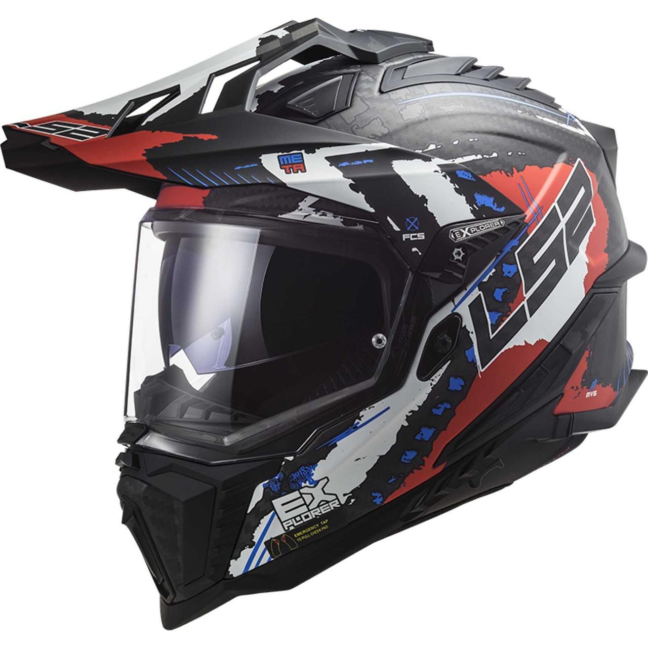 МОТОШОЛОМ ДУАЛСПОРТ LS2 MX701 C EXPLORER EXTEND КОЛІР MATT RED