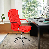 Офисное компьютерное кресло MAXI VIP Красное для руководителя персонала для дома офиса