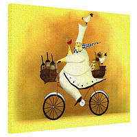 Картина на полотні Chef on Bicycle 40x50 см (H4050_DVD004)