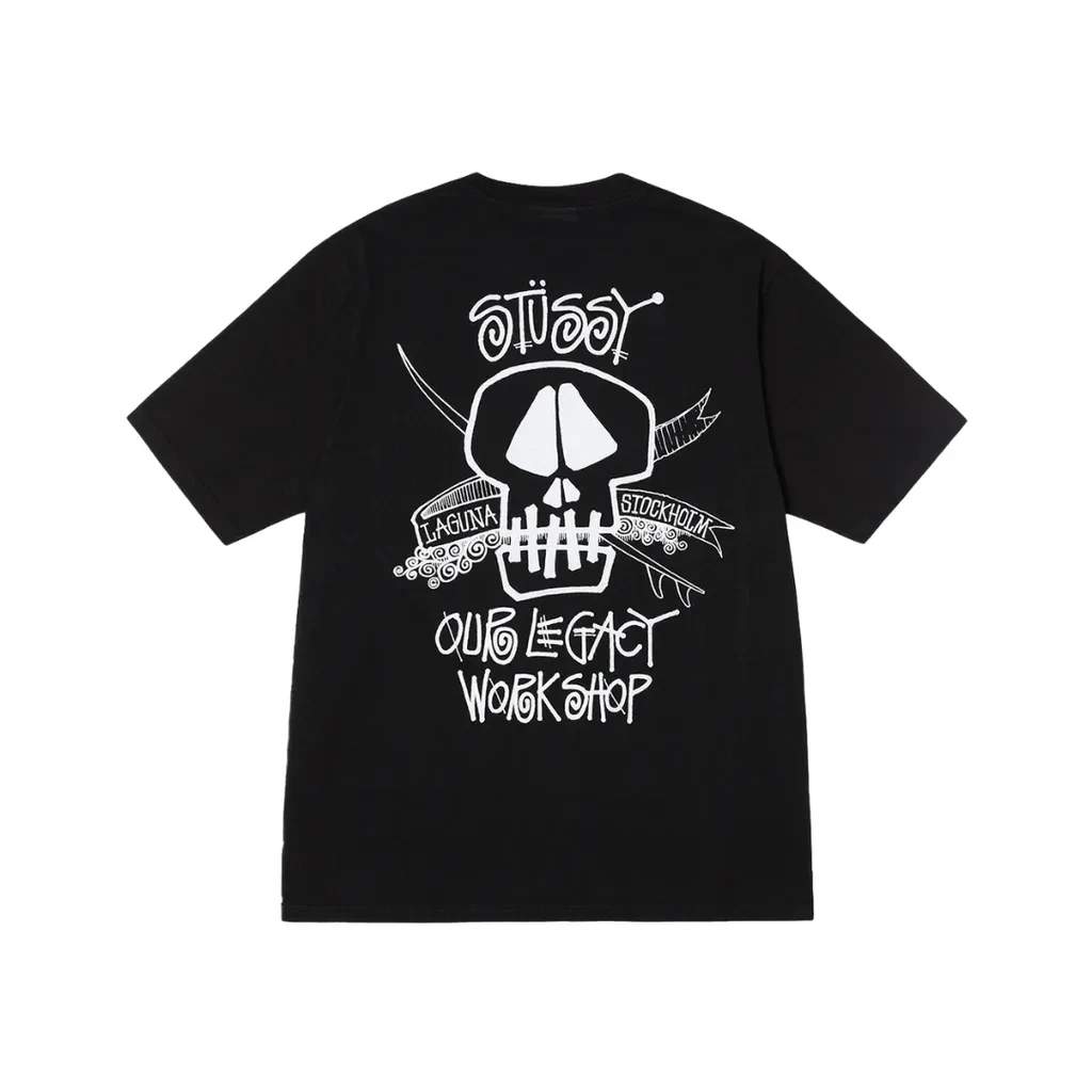 Футболка STUSSY x Our Legacy Work Shop із черепом для серфінгу  | Legacy Work Shop Surf Skull | Futbolka.top