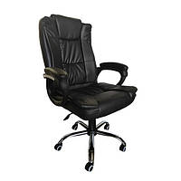 Офисное компьютерное кресло Bonro металлическая основа черное, для дома офиса, для персонала руководителя