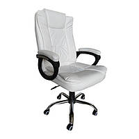 Офисное компьютерное кресло Bonro металлическая основа белое, для дома офиса, для персонала руководителя