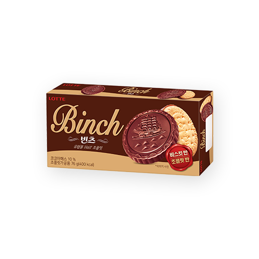 Печиво солодке сухе Binch, Lotte, Південна Корея, 102 г.!!! Знижка (Термін до 08.2024)