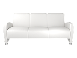 Офисний диван Pearl | Перлина Тримісний білий, екошкіра (Колір S01), фото 2