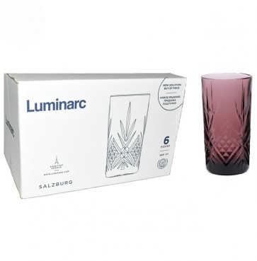 Набір кольорових склянок високих Luminarc Зальцбург 380 мл 6 шт (P9279) HD