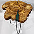 Фігурний журнальний столик ручної роботи з натурального дерева Граба, Дизайнерський стіл з епоксидною смолою, фото 2