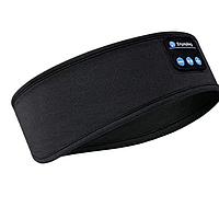 Беспроводные Bluetooth наушники-повязка на голову для сна, спорта, Черный