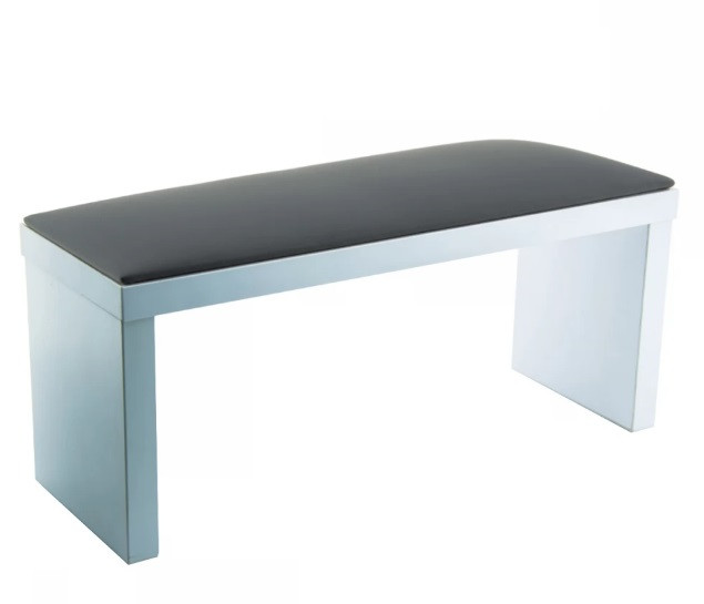 Підлокітник манікюрний на білих ніжках ламінованих м'який графітовий, підставка для рук для манікюру., фото 1