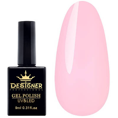 Гель-лак Designer 9 ml - рожева квітка ніжно рожевий гель лак для манікюру для LED лампи, лак Дизайнер