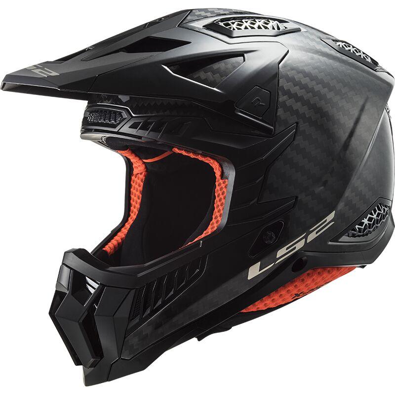 МОТОШОЛОМ ЕНДУРО MX703 C X-FORCE SOLID КОЛІР CARBON, фото 1