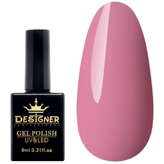 Гель-лак Designer 9 ml - Рожева таємниця рожевий гель лак для манікюру для LED лампи, лак Дизайнер