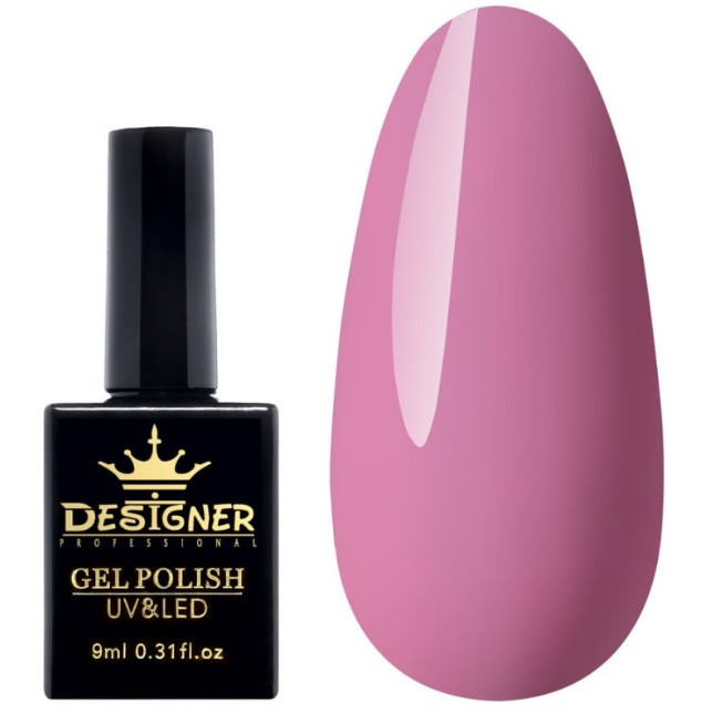 Гель-лак Designer 9 ml - Гель-лак Бузковий, гель лак для манікюру для LED лампи, лак Дизайнер