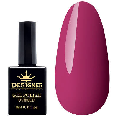 Гель-лак Designer 9 ml - Гель-лак Малиновий гель лак для манікюру для LED лампи, лак Дизайнер
