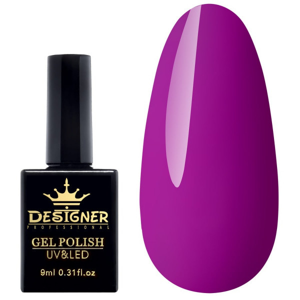 Гель-лак Designer 9 ml - Гель-лак фиолетовий, світлий пурпур гель лак для манікюру для LED лампи, лак Дизайнер