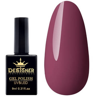 Гель-лак Designer 9 ml - бузковий гель лак баклажановий лак для манікюру для LED лампи, лак Дизайнер