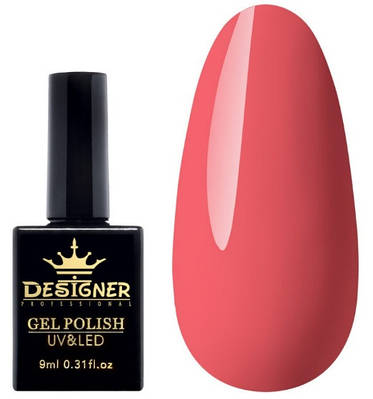 Гель-лак Designer 9 ml - персик-лосось гель лак глянцевий лак для манікюру для LED лампи, лак Дизайнер