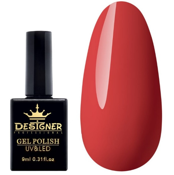 Гель-лак Designer 9 ml - цегла гель лак глянцевий лак для манікюру для LED лампи, лак Дизайнер