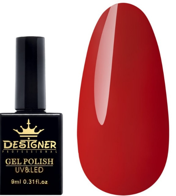 Гель-лак Designer 9 ml - Гель-лак алий, глянцевий гель лак для манікюру для LED лампи, лак Дизайнер