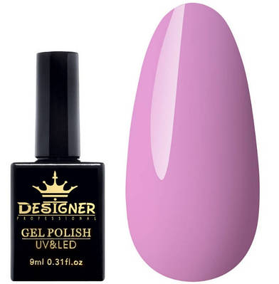 Гель-лак Designer 9 ml - Гель-лак світло-бузковий, глянцевий гель лак для манікюру для LED лампи, лак Дизайнер