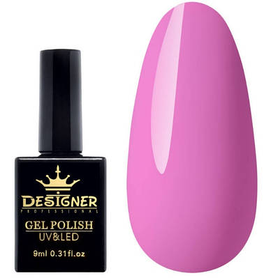 Гель-лак Designer 9 ml - Гель-лак рожевий сакура, глянцевий гель лак для манікюру для LED лампи, лак Дизайнер