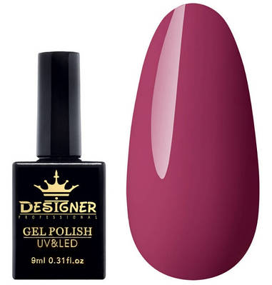 Гель-лак Designer 9 ml - Гель-лак вишневий, глянцевий гель лак для манікюру для LED лампи, лак Дизайнер