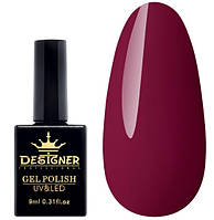 Гель-лак Designer 9 ml - бордовый гель лак малиновый лак для маникюра для LED лампы, лак Дизайнер