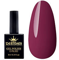 Гель-лак Designer 9 ml - бордовый гель лак малиновый лак для маникюра для LED лампы, лак Дизайнер