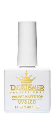 Верхнє покриття топ фініш для манікюру Designer Professional Top Matte Velvet 14мл матовий топ для нігтів