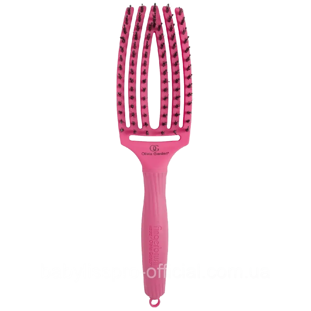 Щітка з комбінованою щетиною Olivia Garden FingerBrush Combo Medium Hot Pink OGID1200