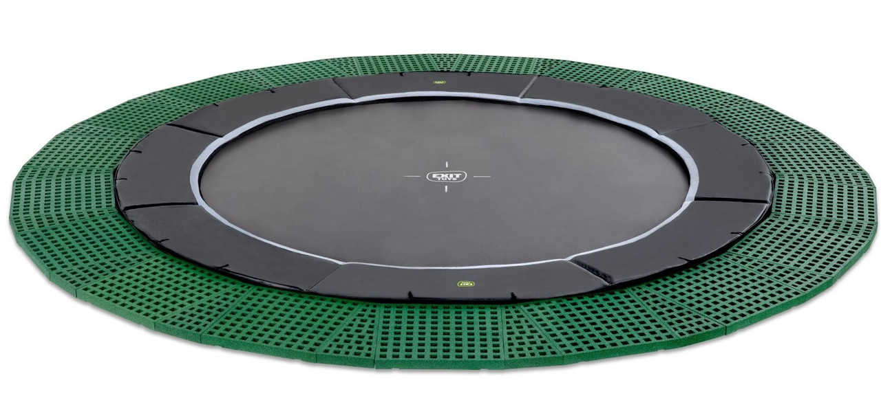 Батут укопаний в землю EXIT Dynamic 366 см, з пластинами безпеки Freezone, фото 1
