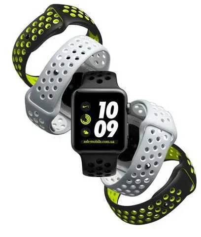 Ремешок Sport Band на Apple Watch на все серии Nike силикон ремінець, фото 1