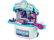 Ігровий набір лікаря (валіза-трансформер, лікарські засоби, на коліщатках) 008-985, фото 2