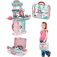 Ігровий набір лікаря (12 ігрових елементів, валіза, медична стійка) 008-975, фото 8