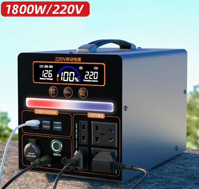 Портативна зарядна станція чистий синус 1800W 1200 Вт\год