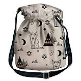 Женская сумка мешок Torba Линейная лисичка, фото 3